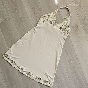 Prana Embroidered Halter Sun Dress, Large
